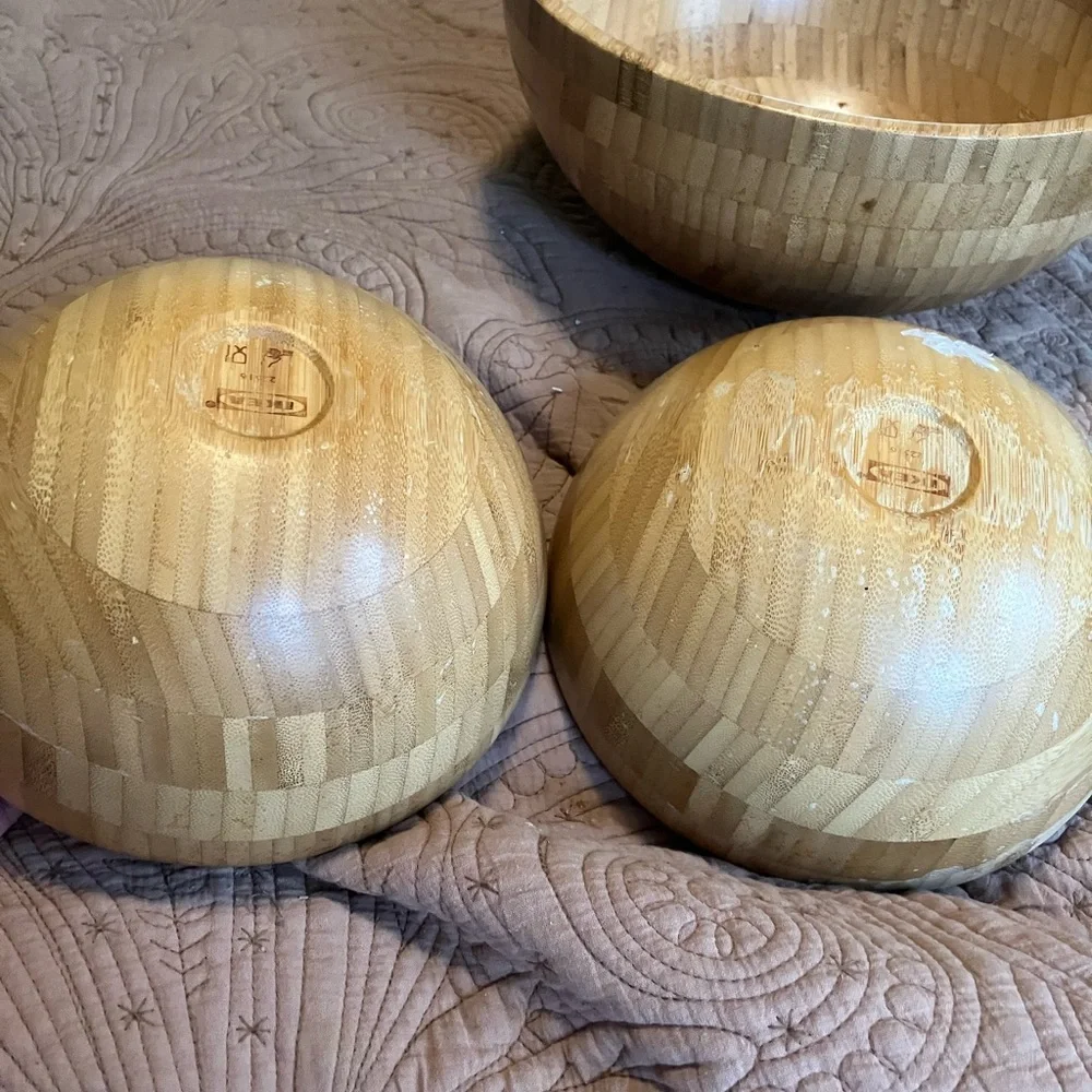 Set of IKEA Wooden Bowls
